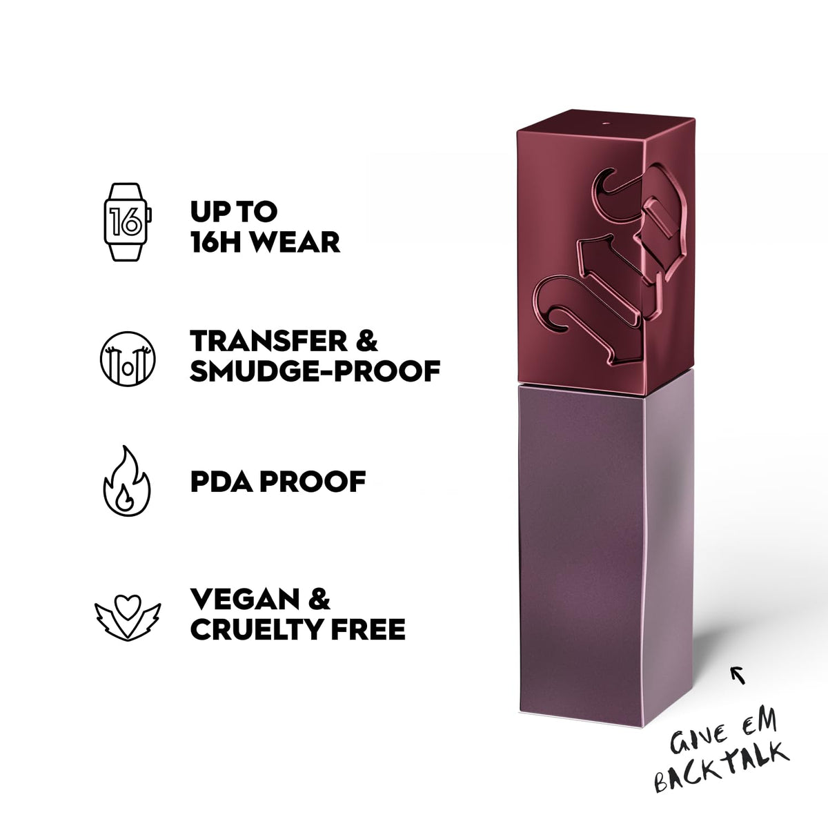 URBAN DECAY Vice Lip Bond Lipstick Deep Mauve Pink applicator close-up