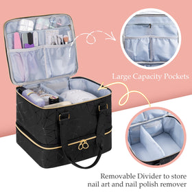 Uross Nail Polish Organizer Bag upper layer pockets