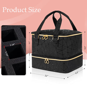 Uross Nail Polish Organizer Bag with nail supplies inside