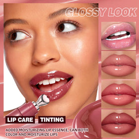URQT Brightening Lip Serum 04# Red Bean application close-up