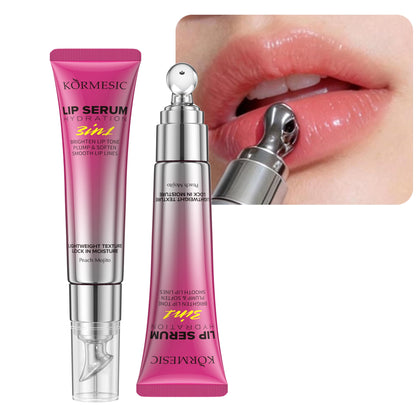 URQT Brightening Lip Serum Peach Mojito front view with cooling metal applicator