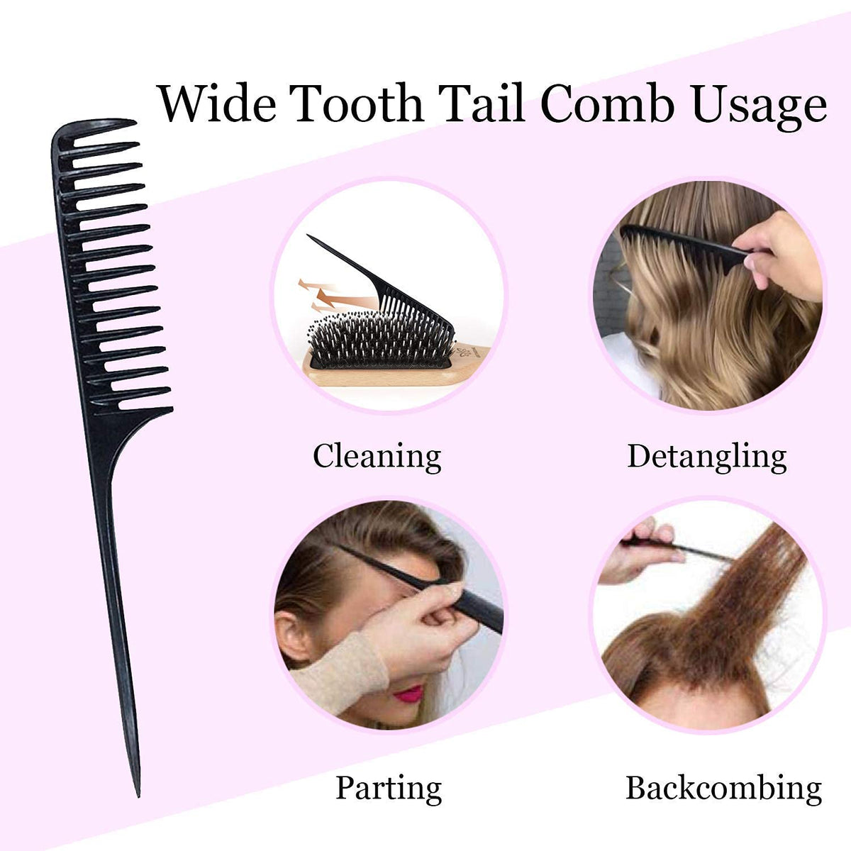URTHEONE Boar Bristle Hair Brush with nylon ball tips close-up