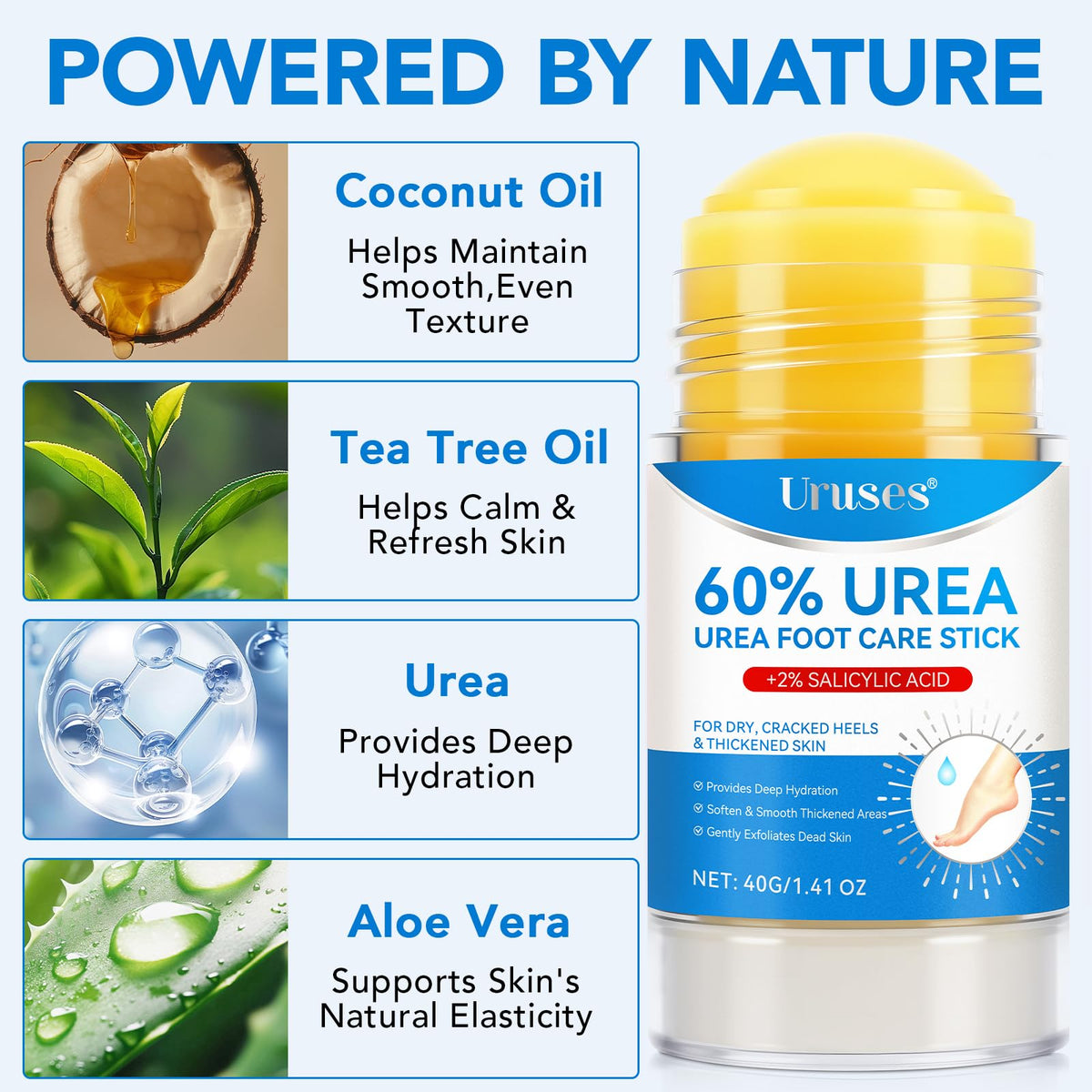 Uruses Urea Cream 60% on a wooden table