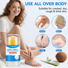 Uruses Urea Cream for foot care on a bathroom counter