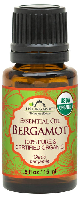 US Organic 100% Pure Bergamot Essential Oil 15ml front view