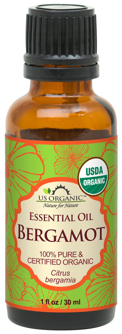US Organic 100% Pure Bergamot Essential Oil 30ml front view