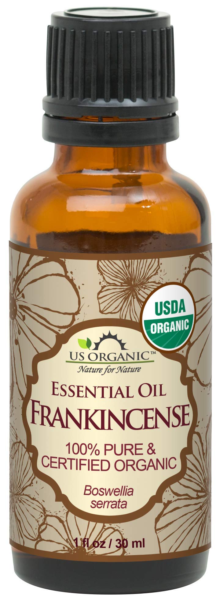 US Organic 100% Pure Frankincense Essential Oil 30ml front view