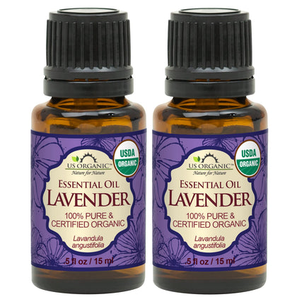 US Organic 100% Pure Lavender Essential Oil 15ml front view