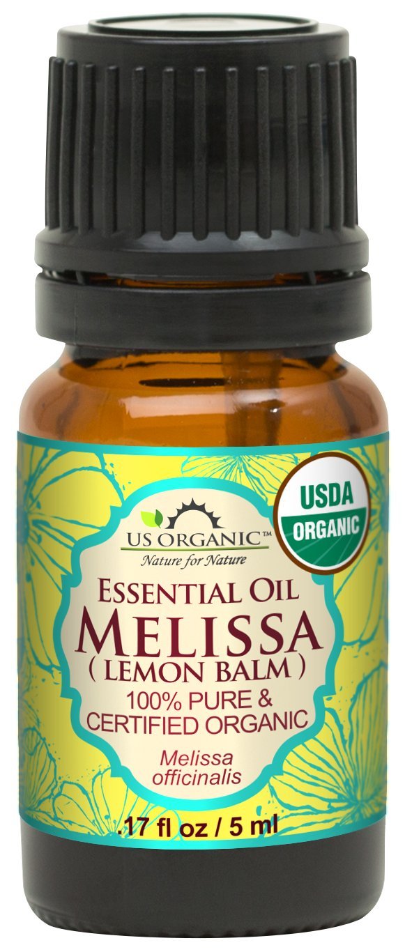 US Organic 100% Pure Melissa Essential Oil 5ml front view