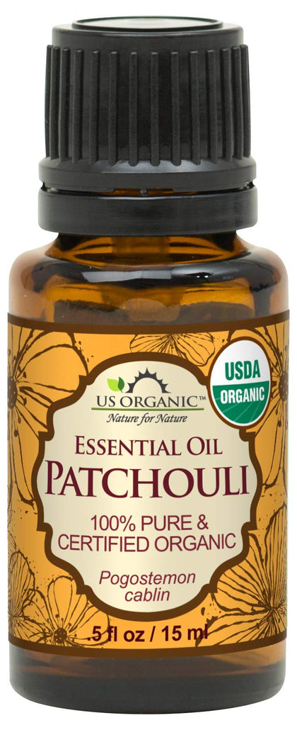 US Organic 100% Pure Patchouli Essential Oil 15ml front view