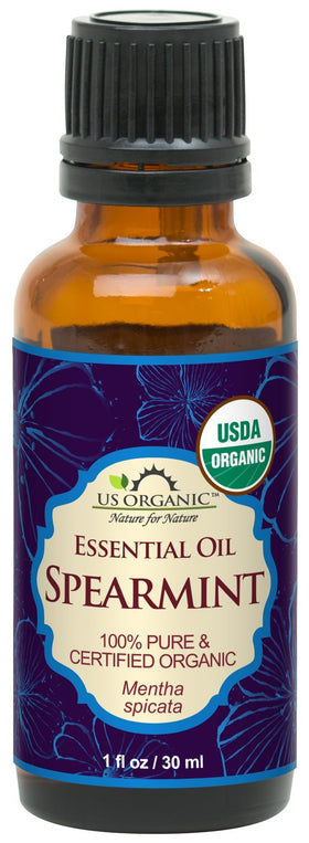 US Organic 100% Pure Spearmint Essential Oil 30ml front view