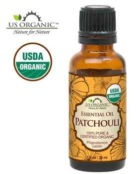 US Organic 30ml Patchouli Essential Oil packaging