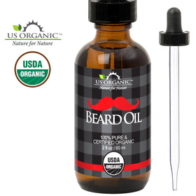 US Organic Beard Oil being applied to a beard