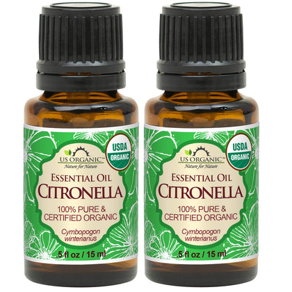 US Organic Citronella Essential Oil 15ml bottle front view