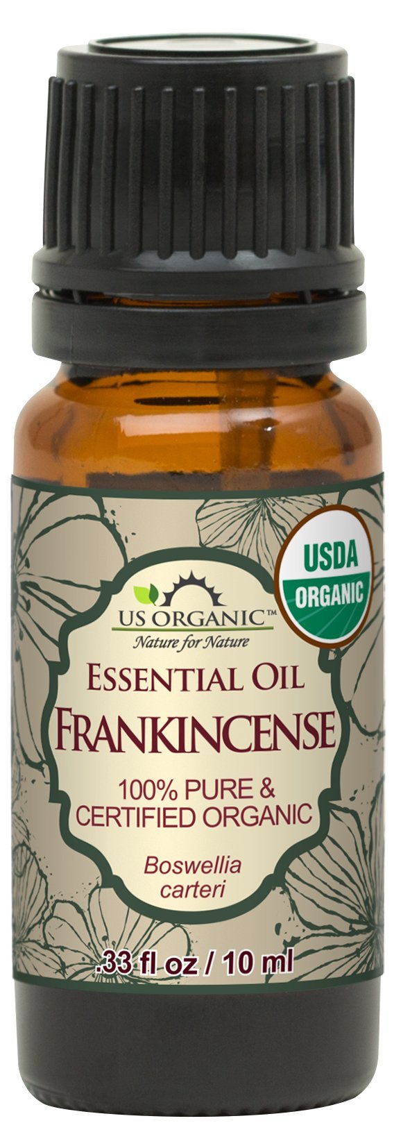 US Organic Frankincense Essential Oil 10ml bottle front view