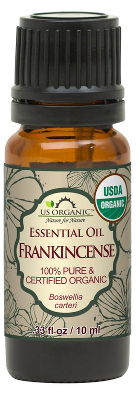 US Organic Frankincense Essential Oil 10ml bottle front view