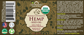 US Organic Hemp Seed Oil 2 oz bottle with glass dropper