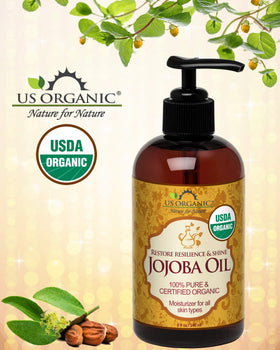 US Organic Jojoba Oil 240ml back view