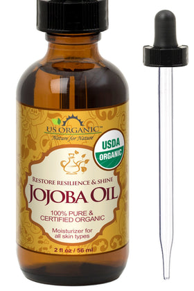 US Organic Jojoba Oil 2oz bottle front view