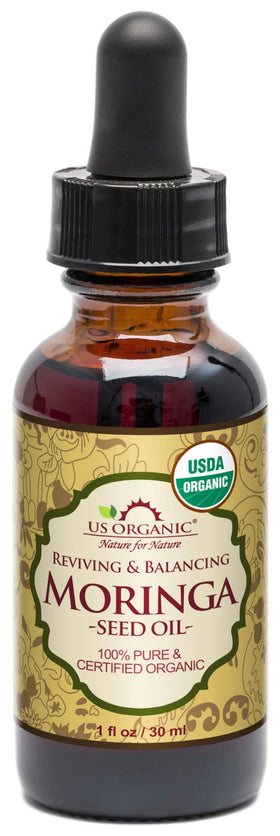 US Organic Moringa Oil 30ml bottle front view