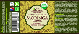 US Organic Moringa Oil 30ml bottle side view