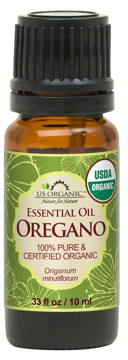 US Organic Oregano Essential Oil 10ml bottle front view