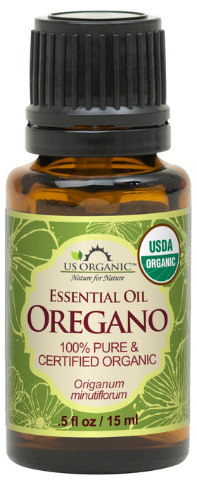 US Organic Oregano Essential Oil 15ml bottle front view