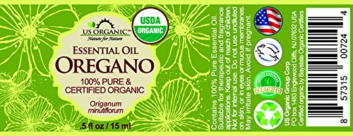 US Organic Oregano Essential Oil packaging side view