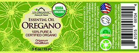 US Organic Oregano Essential Oil packaging side view