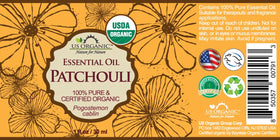 US Organic Patchouli Essential Oil bottle with Euro dropper