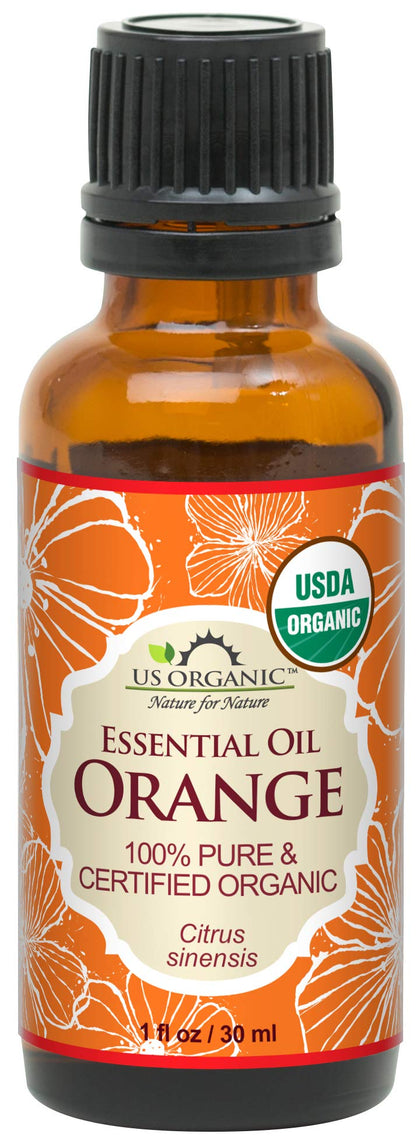 US Organic Sweet Orange Essential Oil 30ml front view