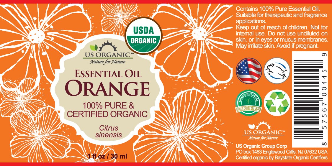 US Organic Sweet Orange Essential Oil packaging