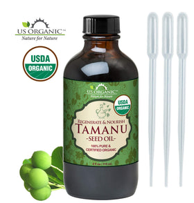 US Organic Tamanu Oil 4oz bottle with improved cap
