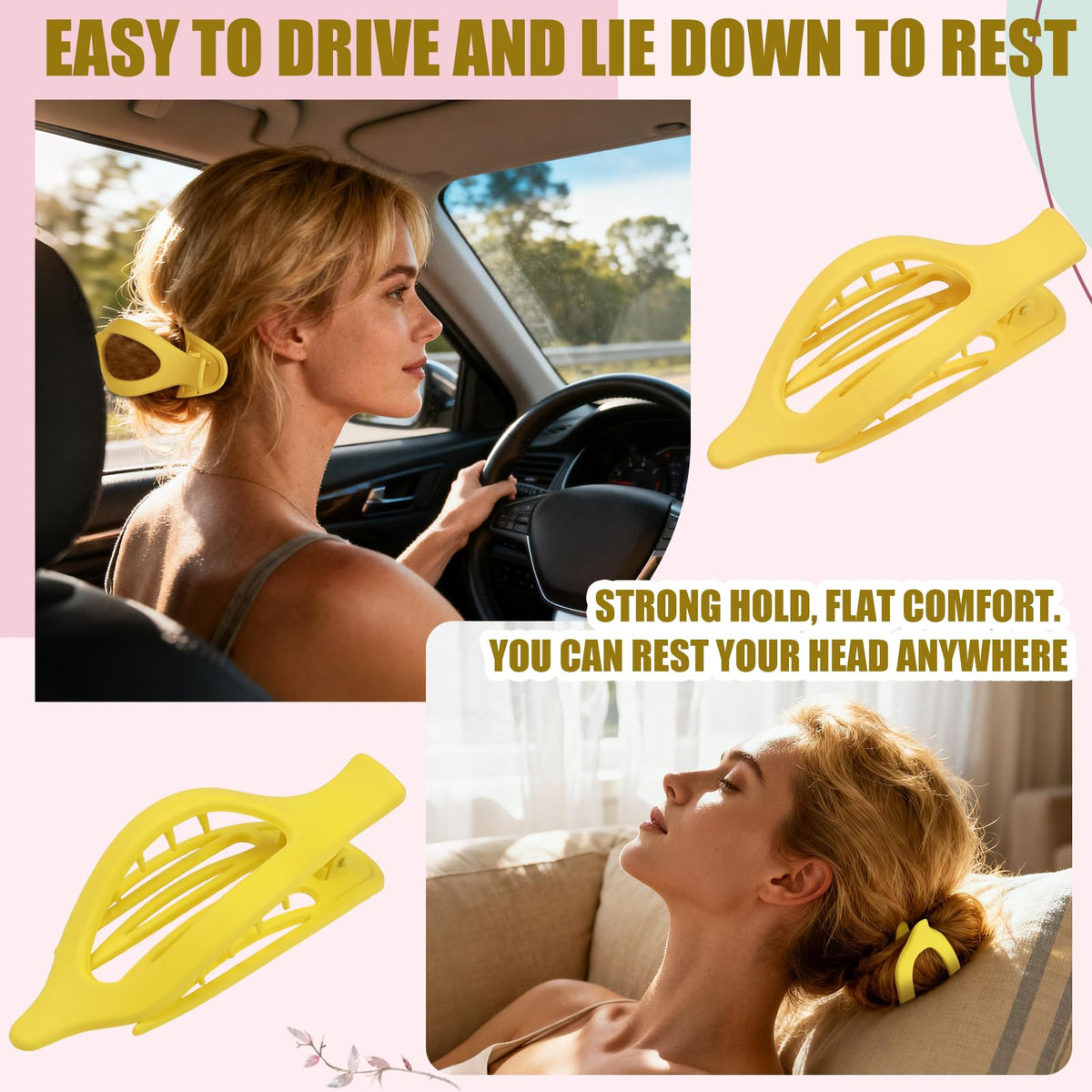 USDNICE Flat Hair Clip in action during yoga