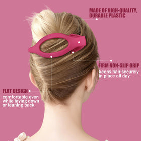 USDNICE Flat Hair Clip in use during yoga