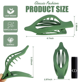USDNICE Flat Hair Clip in use during yoga