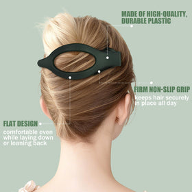 USDNICE Flat Hair Clip in use with thick hair