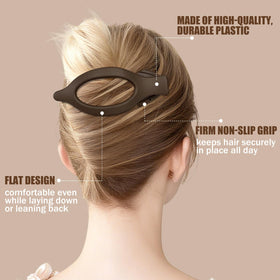 USDNICE Flat Hair Clip on a model with long hair