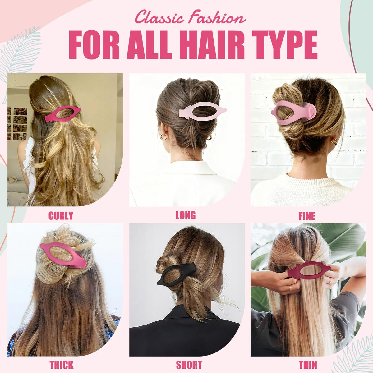 USDNICE Flat Hair Clips in a stylish gift box