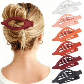 USDNICE Flat Hair Clips Set - 6 PCS in assorted colours