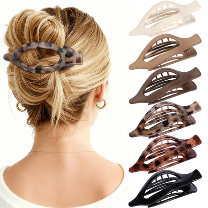 USDNICE Flat Hair Clips Set 6 PCS in various colours