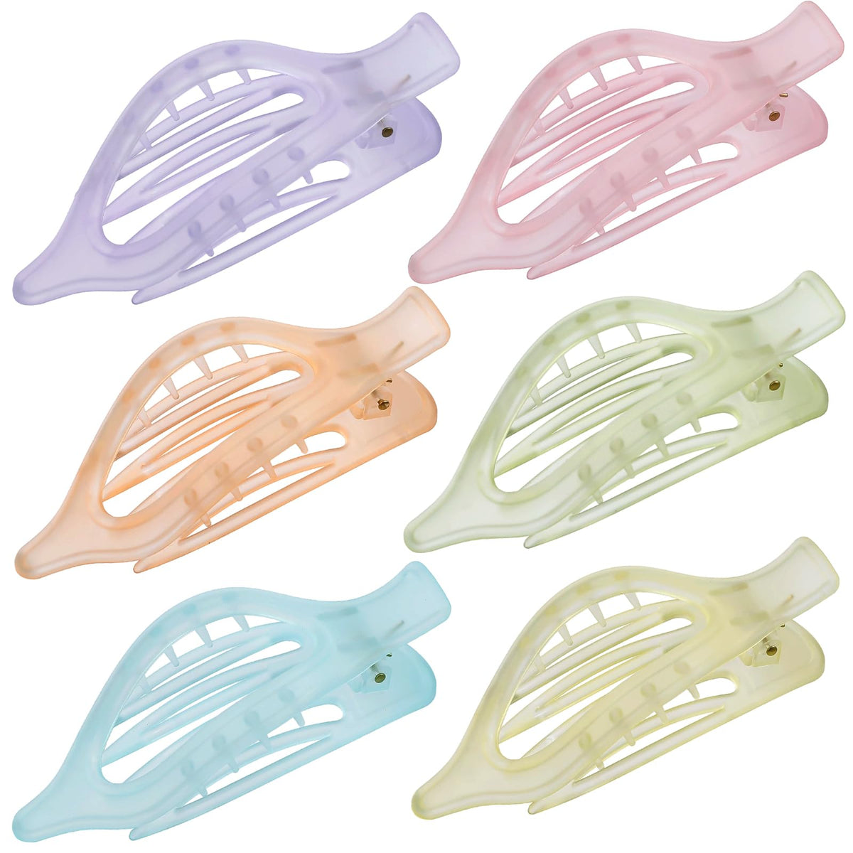 USDNICE Flat Hair Clips set arranged by colour