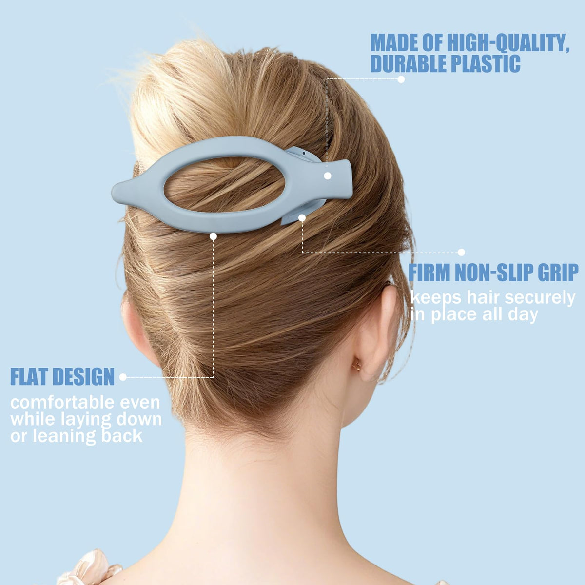USDNICE Flat Hair Clips set displayed in elegant packaging