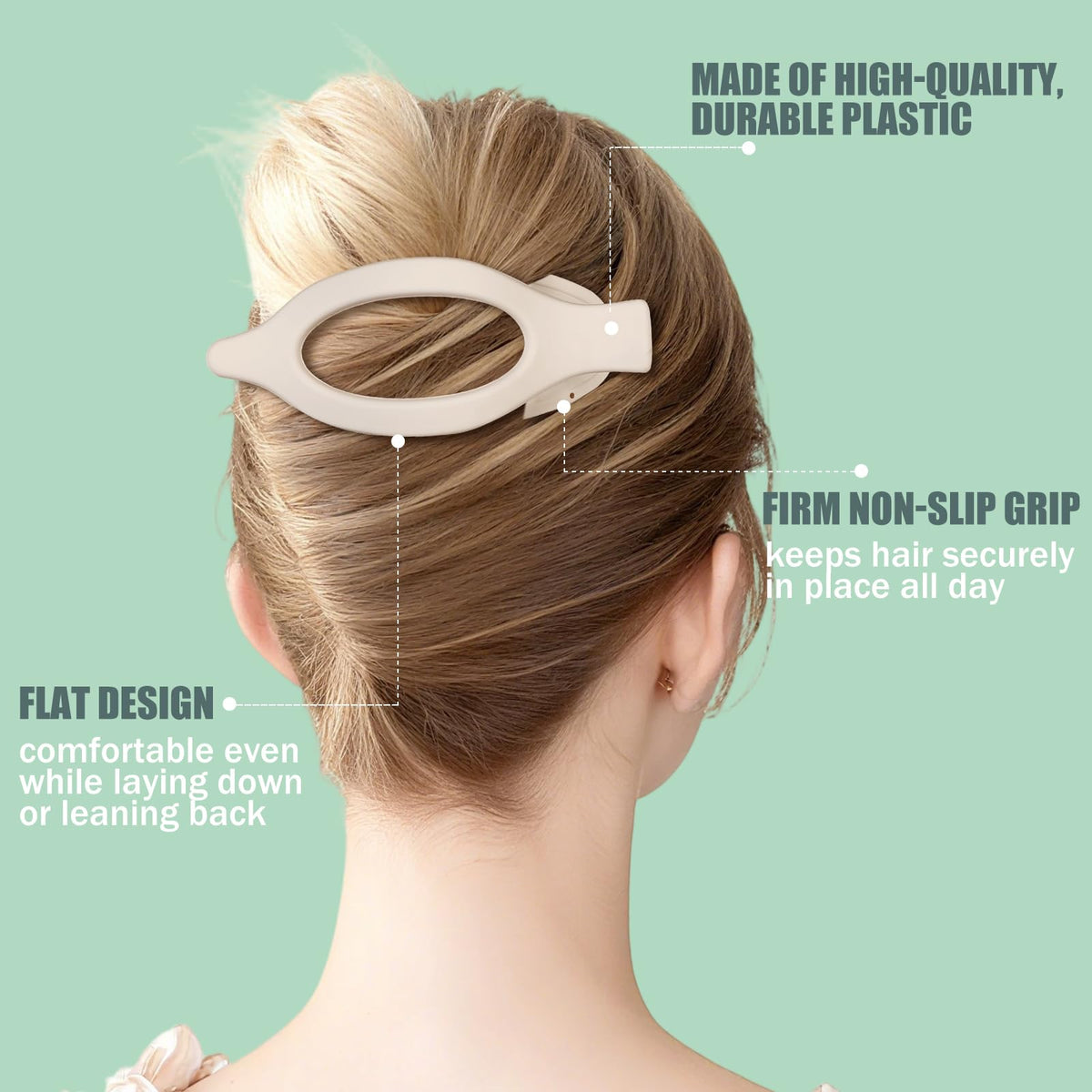 USDNICE Flat Hair Clips Set - packaging view