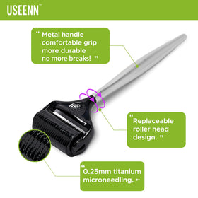 USEENN Derma Roller with replaceable head design
