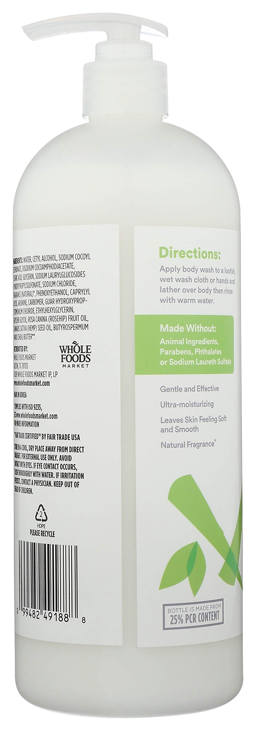 User applying 365 Body Wash with Aloe & White Tea in the shower