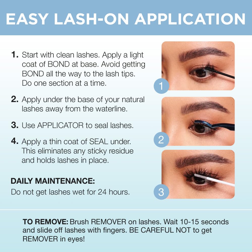 User applying Ardell 3D Faux Mink Underlash Extensions