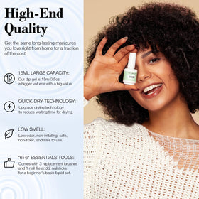 User applying AZUREBEAUTY dip powder at home