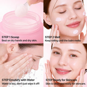 User applying BANILA CO Clean it Zero Cleansing Balm
