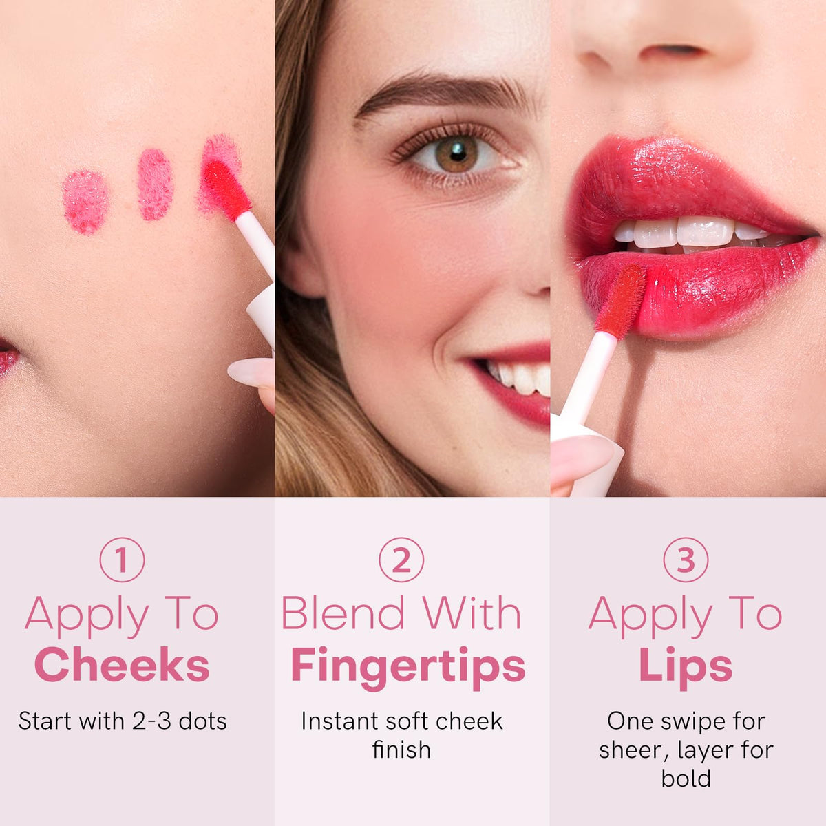 User applying bayfree lip tint on lips